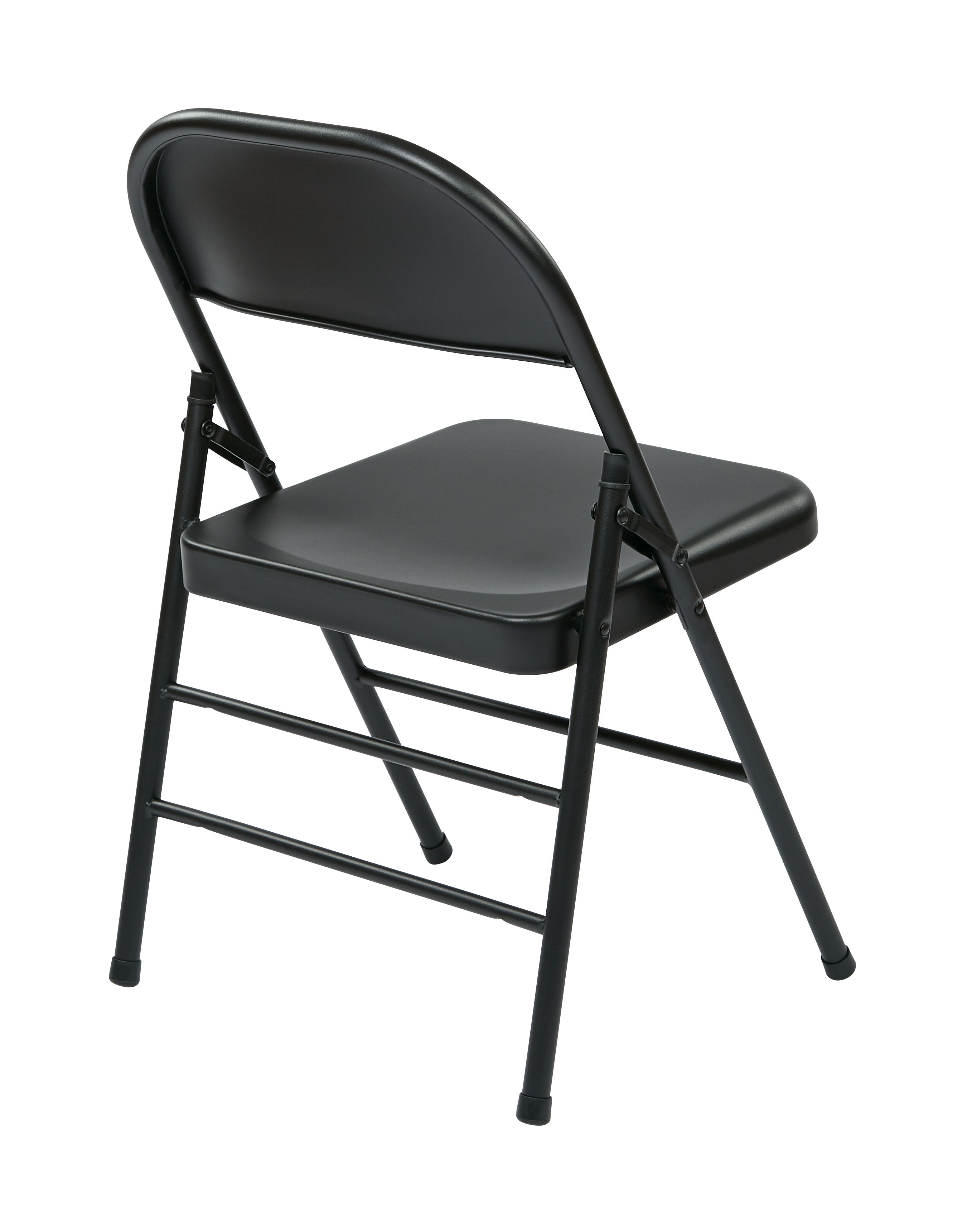 Folding Chair with Metal Seat and Back